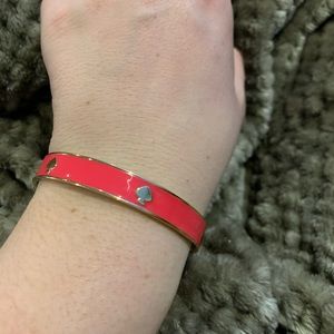 Hot pink with gold Kate Spade bangle